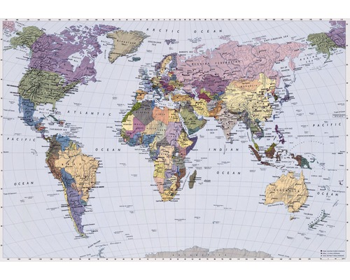Fototapete Papier 4-050 Imagine Edition 4 Papier World Map 4-tlg. 270 x 188 cm