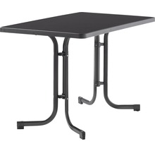 Schwarzer Klapptisch mit Stahlgestell
