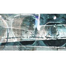 Abstrakte Malerei mit Kreisen und Linien