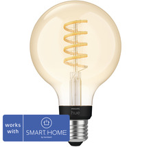 White Filament Globelampe | Ambiance HORNBACH hue Philips dimmbar gold