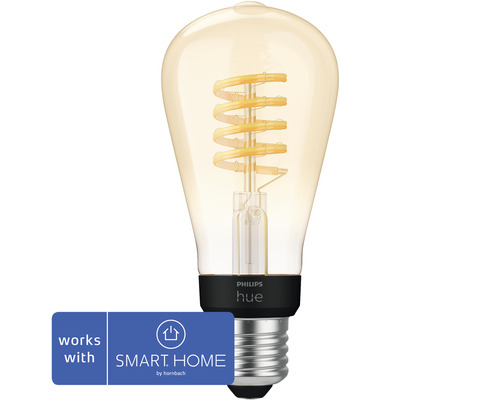 Philips hue Lampe White Ambiance dimmbar gold Filament ST64 E27/7W(40W) 550 lm 2200K-6500 K - Kompatibel mit SMART HOME by hornbach