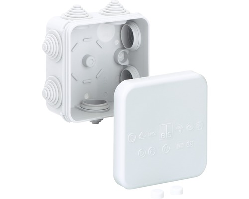 Aufputz Abzweigkasten aus Kunststoff mit Deckel