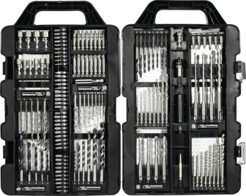Bohrer- und Bit-Set in schwarzem Koffer
