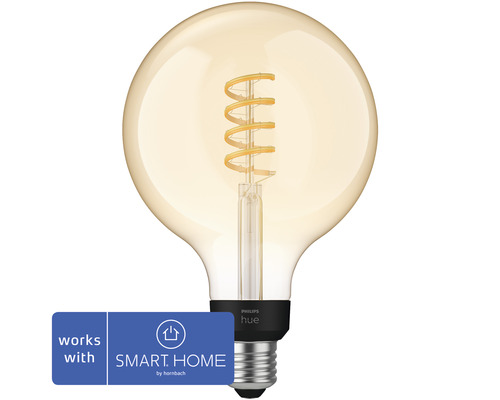 Philips hue Globelampe White Ambiance Filament dimmbar gold G125 E27/7W(40W) 550 lm 2200- 6500 K - Kompatibel mit SMART HOME by hornbach