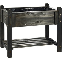 Hochbeet aus Holz mit Ablagefläche
