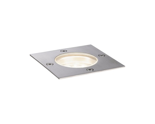 Quadratische Bodeneinbauleuchte aus Edelstahl