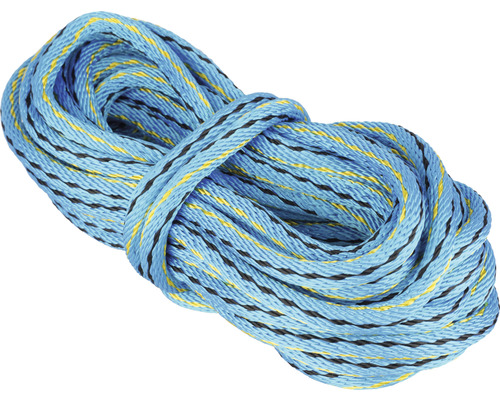 Seil Paraloc Mamutec Polyester blau/gelb/schwarz Ø 10 mm, 10 m Gerolltes Seil