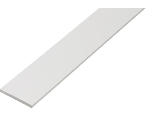 Flachstange PVC weiß 20x2 mm, 1 m