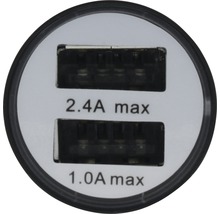 Zwei USB-Anschlüsse mit maximal 2,4 Ampere und 1,0 Ampere