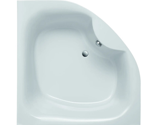 Eckbadewanne aus Sanitäracryl mit Ablaufgarnitur