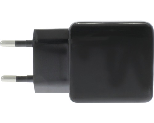 Schwarzes Netzteil mit Stecker