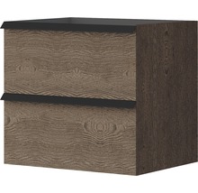 Waschtischunterschrank Baden Haus Qube Breite 60 cm Esche dunkel 55056