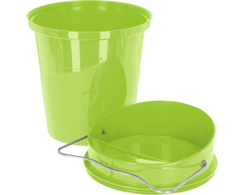 Kunststoffeimer mit Metalleinsatz