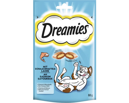 Katzensnack Dreamies mit Lachs 60 g Dreamies Katzensnack mit Lachs, 60 Gramm