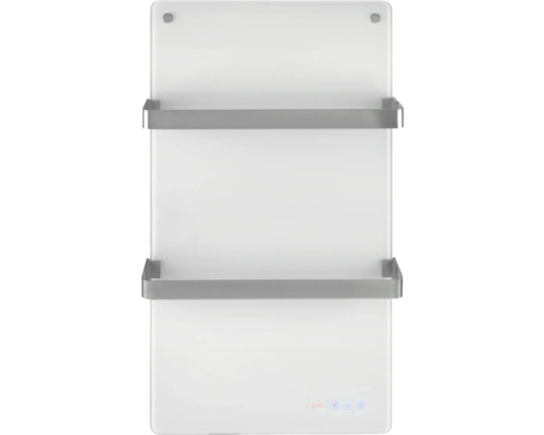 Glasheizkörper mit zwei Handtuchhaltern