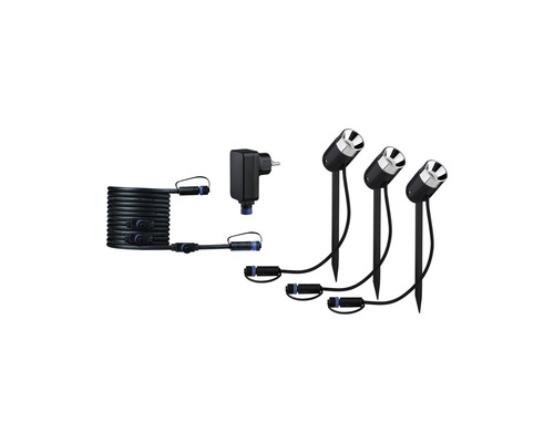 Gartenstrahler Set mit Kabel, Stecker und Erdspieß