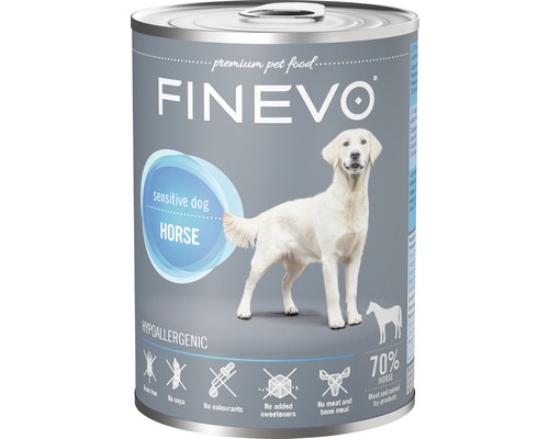 Hundefutter nass FINEVO Sensitive Dog Pferd pur 400 g Monoprotein Singleprotein