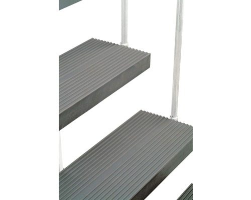 Einzelstufe für Pertura Petros Trimax grau für einfache Unterkonstruktion 80 x 22 x 4 cm