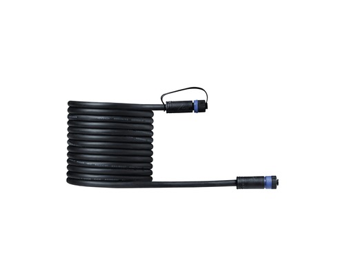 Paulmann Plug & Shine Verbindungskabel IP68 schwarz 1in-1out 5,0 m 24V Verlängerungskabel mit Steckverbindung