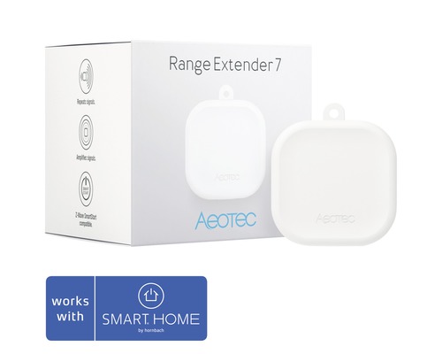 Aeotec Range Extender 7 Repeater AEOEZW189 - Kompatibel mit SMART HOME by hornbach Aeotec Range Extender 7 mit Verpackung
