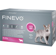 Katzenfutter nass FINEVO Sensitive Cat Rind pur 16x85 g, Monoprotein, Singleprotein-thumb-0