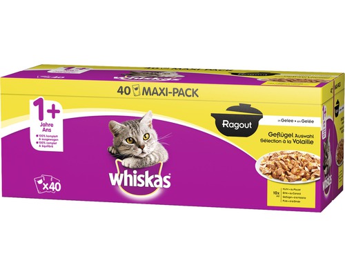 Whiskas Katzenfutter Ragout Geflügel Auswahl im Multipack