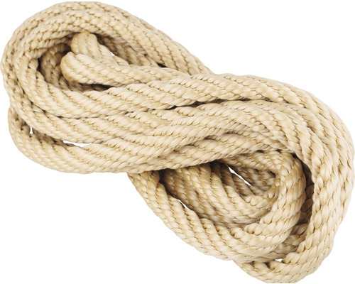 Seil Paraloc Mamutec Polypropylen beige Ø 14 mm, 5 m Gedrehtes Seil aus Naturfasern