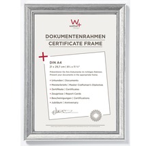 Dokumentenrahmen Kunststoff Lounge silber 21x29,7 cm (DIN A4)