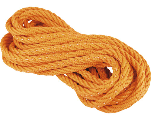 Seil Paraloc Mamutec Polypropylen orange Ø 8 mm, 10 m Gedrehtes Seil