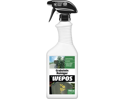 WEPOS Grabstein Reiniger in einer 750-Milliliter-Flasche mit Sprühkopf