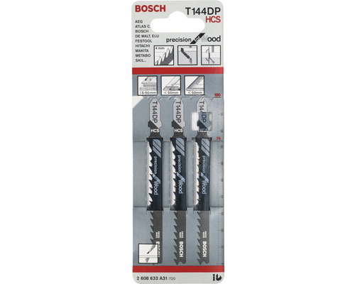 Bosch Stichsägeblätter T144DP, geeignet für Holz