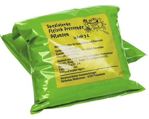 Sack mit Spezialerde für fleischfressende Pflanzen, Inhalt drei Liter