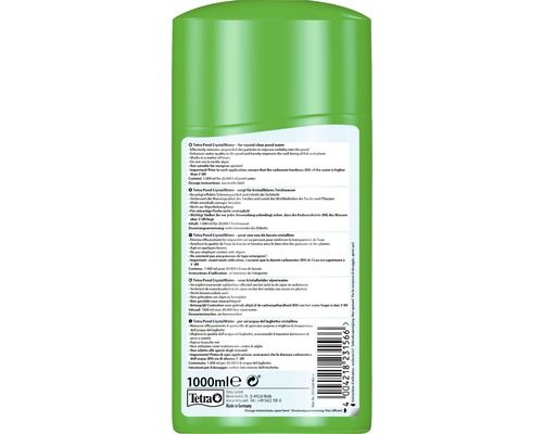 Tetra Pond CrystalWater zur Verbesserung der Wasserklarheit im Teich, 1000 Milliliter