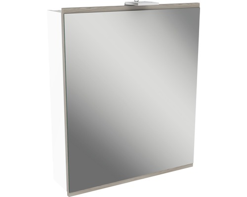 Spiegelschrank FACKELMANN Lima weiß Steinesche 60 x 15,5 x 73 cm 1-türig LED IP 20