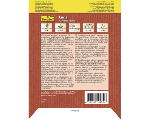 Samenpackung Lucia Radieschen