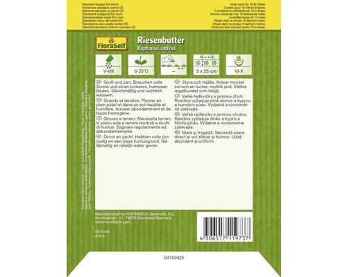 FloraSelf Riesensalat Rettichsamenpackung