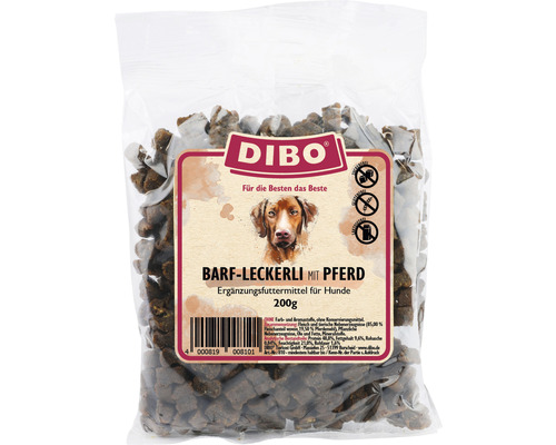 Hundesnack DIBO® BARF Leckerli mit Pferd 200 g