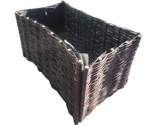 Rechteckiger Pflanzkübel aus Weide