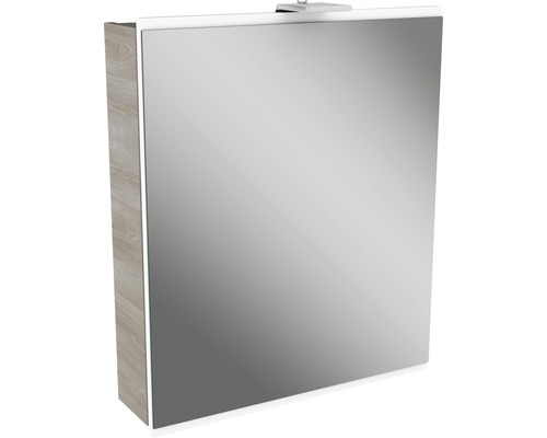 Spiegelschrank FACKELMANN Lima 60 x 15,5 x 73 cm grau 1-türig LED IP 20