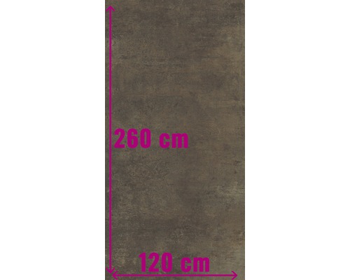 XXL Wand- und Bodenfliese Industrial Copper anpoliert 120 x 260 x 0,7 cm R10 A-0
