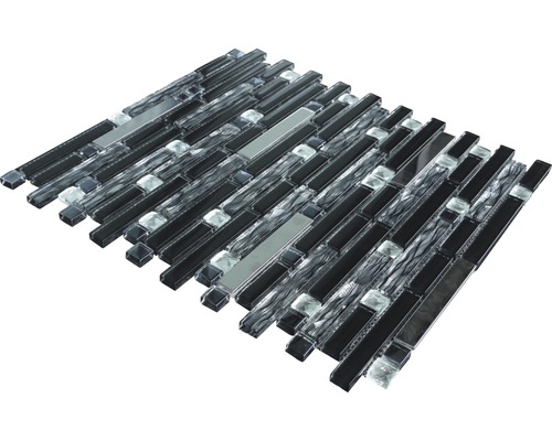 Mosaikfliese mit länglichen, rechteckigen und quadratischen Elementen