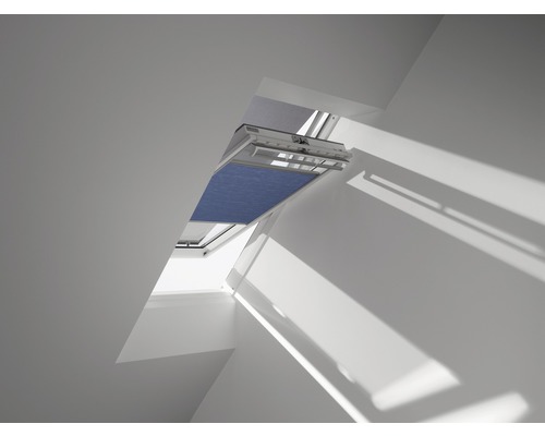 VELUX Vorteils-Set Hitzeschutz-Markise transparent schwarz und Wabenplissee Faltstore blau FOP MK12 1156S VELUX Vorteils-Set Hitzeschutz-Markise transparent schwarz und Wabenplissee Faltstore blau FOP MK12 1156S