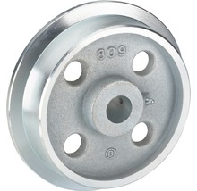 Riemenscheibe aus Metall mit vier Löchern