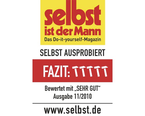 Selbst ist der Mann Logo. Do-it-yourself Magazin. Getestet und mit Sehr Gut bewertet.