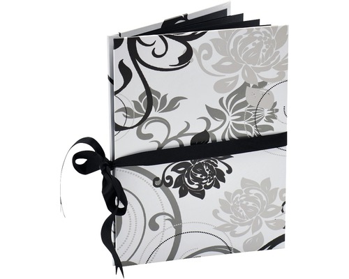 Fotoalbum mit floralem Muster und Schleife