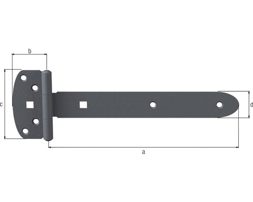 Gekröpfte Platte mit Maßangaben