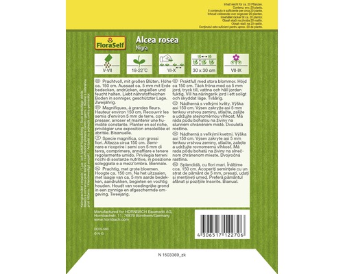 Packung Stockrosen Nigra Samen von FloraSelf