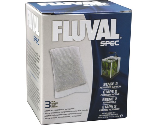 Filtermaterial Fluval Spec Ersatz Kohle Ebene 2 3 Stück