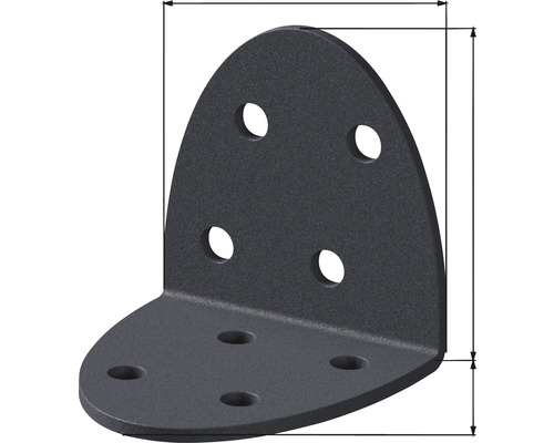 Winkelverbinder mit Bohrungen