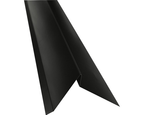 PRECIT Ortblech ohne Wasserfalz Anthrazitgrau RAL 7016 2000 mm x 263 mm Firstfalz Winkelblech für Dächer